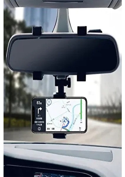 Oto Dikiz Aynası Telefon Tutucu Araba Içi Navigasyon Tutacağı Araç Içi Cep Telefonu Tutucusu
