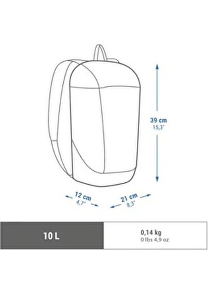 Sırt Çantası Spor Outdoor Kamp Yürüyüş Çantası 10 Lt NH100 03136 modelleri