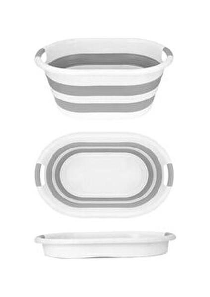 Katlanır 5’li Set Plastik Çamaşır Sepeti 25 lt Hacim Özellikli Kova Maşrapa Badya Süzgeç fiyatları