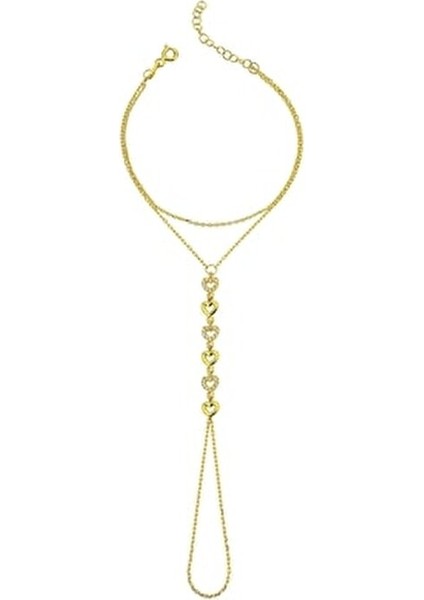 18K Altın Kaplamalı 925 Ayar Gümüş Kalp Dizisi Şahmeran - 45099602 fiyatları