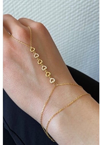 18K Altın Kaplamalı 925 Ayar Gümüş Kalp Dizisi Şahmeran - 45099602 modelleri