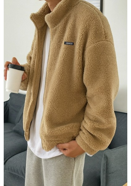 Oversize Peluş Tam Fermuarlı Sweatshirt Peluş Içi Polarlı Sherpa Kumaş Sweatshirt fiyatları