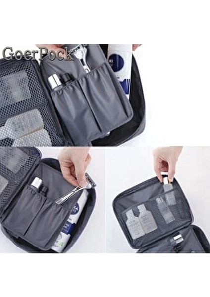 Gül Desenli Çok Fonksiyonlu Makyaj Çantası ( Boy: 21 cm En: 17 cm Genişlik: 8 cm ) modelleri