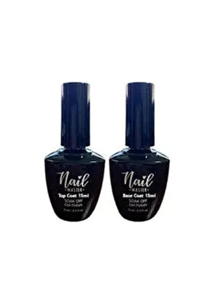 Top Coat (No Wipe) 15ML ve (Rubber) Base Coat 15ML