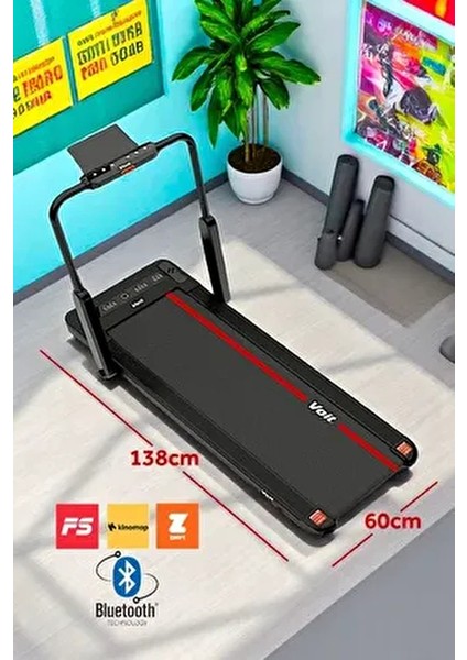 Irun New Koşu Bandı, Bluetooth, 12KM Hız, Kumandalı, Sıvı Silikon Hediyeli, Adım Sayarlı, Programlı fırsatları