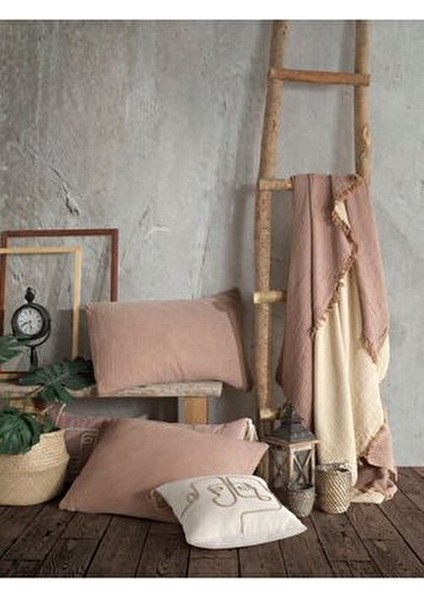 Kahverengi 4 Katlı Multi Muslin %100 Pamuk Çift Kişillik Yatak Örtüsü/pike 230X250 cm Battal Boy fırsatları