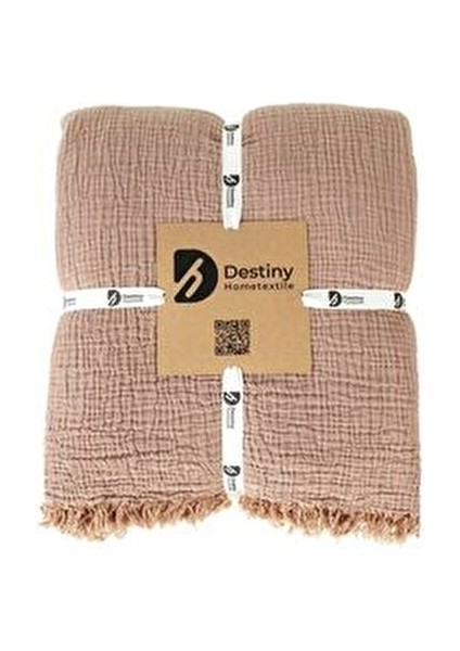 Kahverengi 4 Katlı Multi Muslin %100 Pamuk Çift Kişillik Yatak Örtüsü/pike 230X250 cm Battal Boy indirimleri