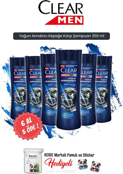 6 Al 5 Öde Men Yoğun Arındırıcı Kepeğe Karşı Şampuan 350 ml ve Rosie Hediye