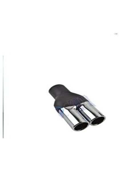 Paslanmaz Krom Eksoz Ucu Çiftli 48 cm - 57 cm Modeli Yüksek Performanslı