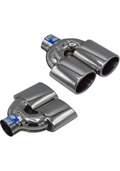 Paslanmaz Krom Eksoz Ucu Çiftli 48 cm - 57 cm Modeli Yüksek Performanslı fiyatları