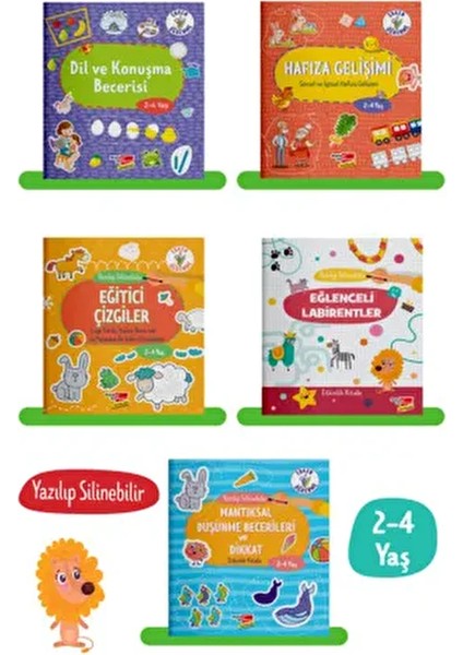 2-4 Yaş Evde Etkinlik Zeka ve Dikkat Gelişimi 5'li Set
