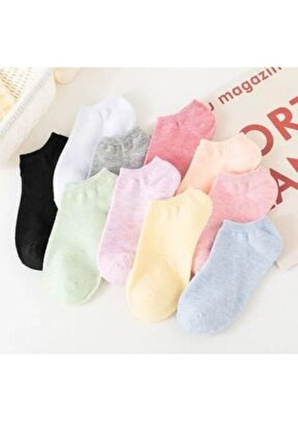 Kadın Patik Çorap Esnek Örme Kumaşla Günlük Kullanıma Uygun Düz Desen 8'li Paket fiyatları