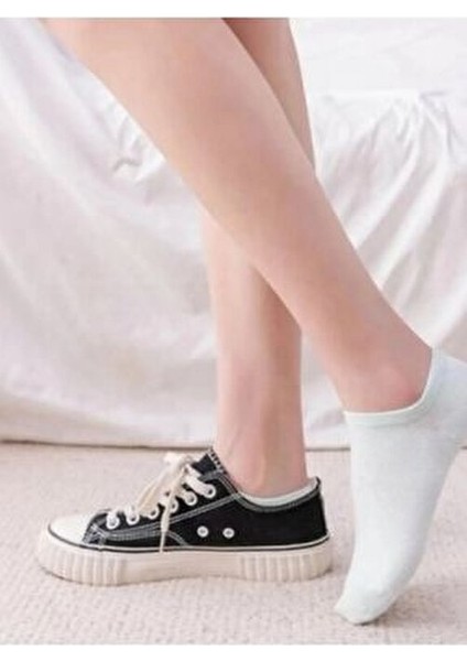 Kadın Patik Çorap Esnek Örme Kumaşla Günlük Kullanıma Uygun Düz Desen 8'li Paket modelleri