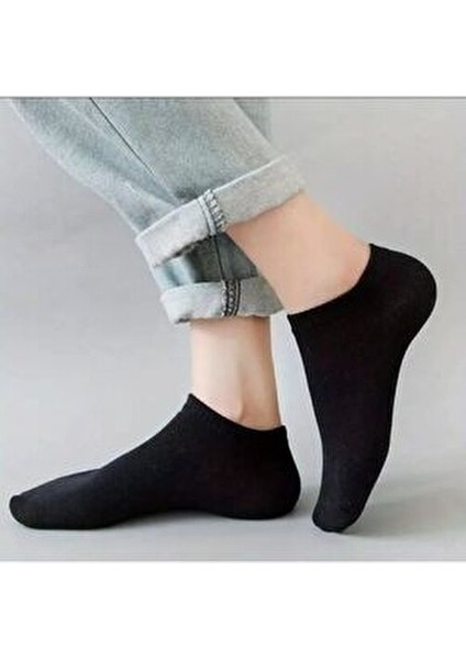 Kadın Patik Çorap Esnek Örme Kumaşla Günlük Kullanıma Uygun Düz Desen 8'li Paket