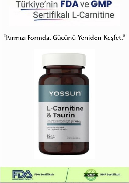 L-Karnitin, Taurin, Glutatyon ve Koenzim Q10 İçeren Tablet Takviye Edici Gıda fiyatları