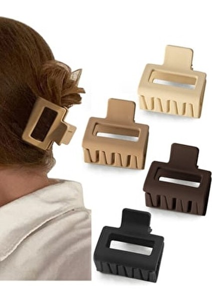 Kadın 4'lü Kahve Mandal Toka Seti