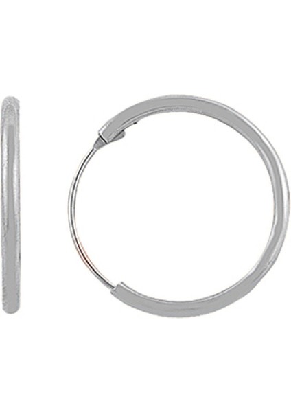 925 Ayar Gümüş Rodyum Kaplama Minimalist Halka Küpe – Zarif ve Dayanıklı Günlük Tasarım