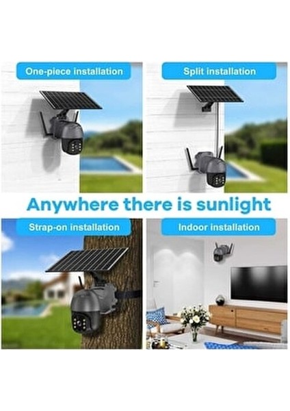 Pulnix 4g 5 Mp Insan Takipli Model Solar Sim Kartlı Kamera Solar Güvenlik Kamerası modelleri