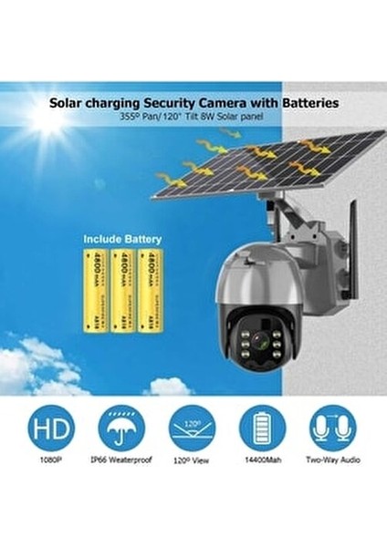 Pulnix 4g 5 Mp Insan Takipli Model Solar Sim Kartlı Kamera Solar Güvenlik Kamerası indirimleri