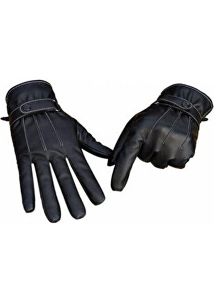 Erkek Siyah Suni Deri Eldiven modelleri