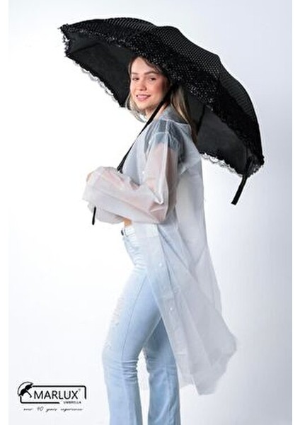 Lüx Kırılmaz Özellikli Bayan Taşıma Çantalı Şemsiye Siyah