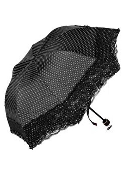 Lüx Kırılmaz Özellikli Bayan Taşıma Çantalı Şemsiye Siyah