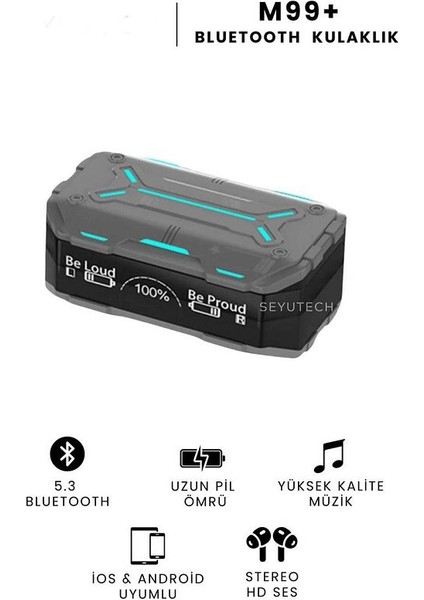 M99 Plus+ Oyuncu Kulaklığı Enc Mod Aktif Ios ve Android Tüm Telefonlara Uyumlu Bluetooth Kulaklık