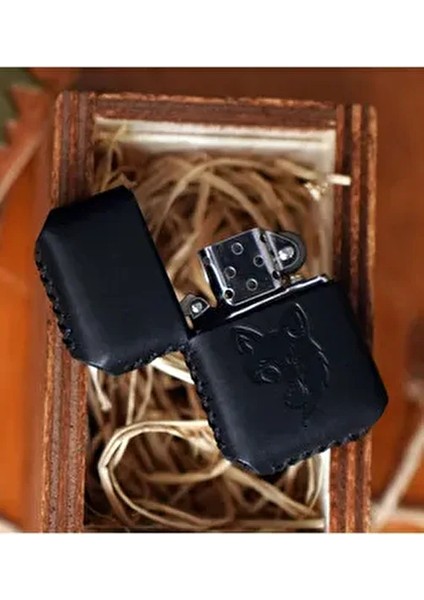 El Yapımı Hakiki Deri Kılıflı Zippo Çakmak Rüzgar Geçirmez Taşınabilir Tasarım fiyatları