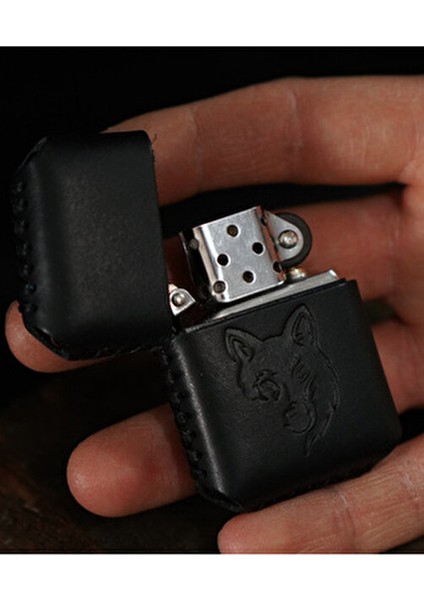 El Yapımı Hakiki Deri Kılıflı Zippo Çakmak Rüzgar Geçirmez Taşınabilir Tasarım modelleri