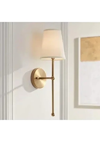 Duvar Aplik Krem Abajur Eskitme Gold Sarı Modern Tasarım Elektrik ile Çalışır