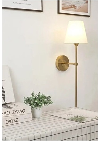 Duvar Aplik Krem Abajur Eskitme Gold Sarı Modern Tasarım Elektrik ile Çalışır fiyatları