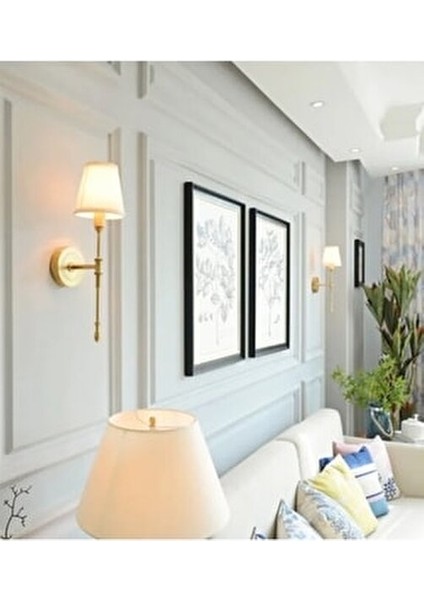 Duvar Aplik Krem Abajur Eskitme Gold Sarı Modern Tasarım Elektrik ile Çalışır fırsatları