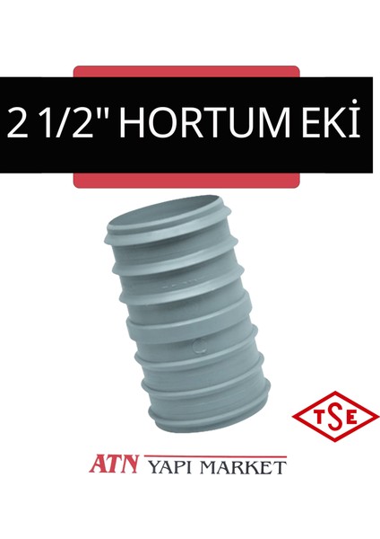 2 1/2" (63 Mm) Plastik Hortum Eki – Dayanıklı Su ve Hava Hortumu Bağlantı Aparatı