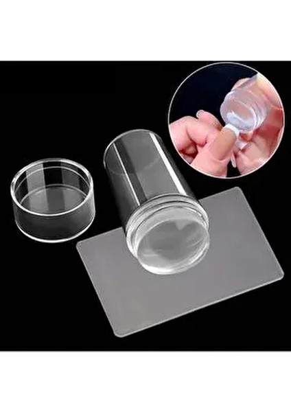 Tırnak Baskı Aparatı Silikon Başlıklı Stamper Baskı French Baskı Aparatı Tırnak Süsleme Desen Verme