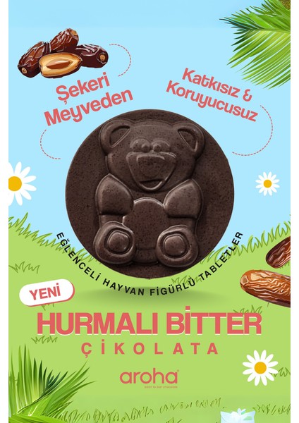 Kids - Hurmalı Bitter Çikolata 28 gr | Şekeri Meyveden modelleri