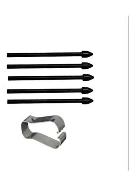 Sjalsfrande Samsung Galaxy Tab S8 S8 S7 S7 S6 S6 Lite Stylus Kalem Ucu 5'li Yedek Uç Siyah