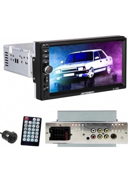 JS-1998-7'' Tek Din-Kablosuz Carplay-Ayarlanabilir-Bt-Usb-Fm-Mp3-Arkası Kısa-Dabıl Teyp-Kamera Hediyeli modelleri