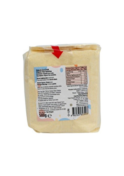 Organik Ince Irmik 500 gr fiyatları