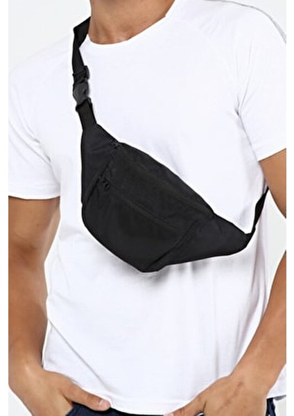 Su Geçirmez Kumaş Özellikli Askılı Çapraz Siyah Unisex Omuz ve Bel Çantası fiyatları
