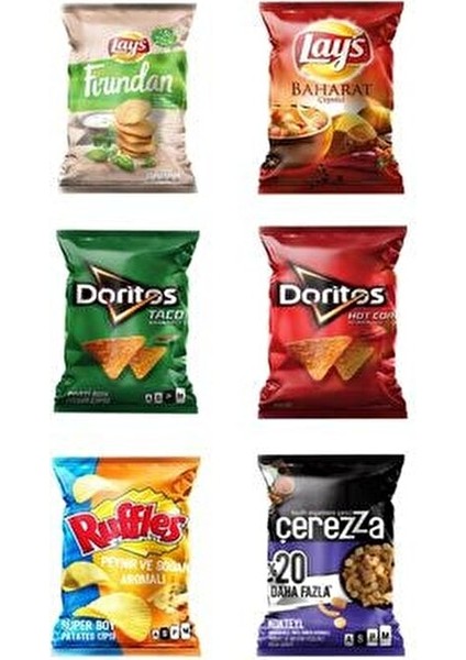 Lays Ruffles Çerezza Karma Cips Paketi Karma Cips Paketi