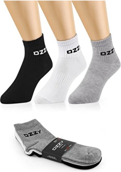 3 Çift Kısa Konçlu Tenis Spor Çorabı Asorti Paket