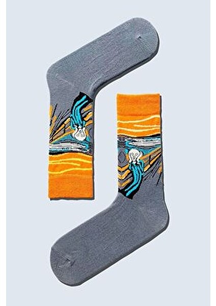 7'li Art Socks-2 Desenli Renkli Çorap Set