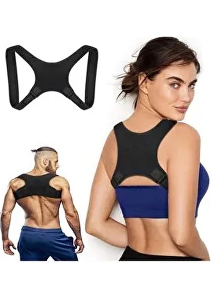 Unisex Siyah Dik Duruş Korsesi