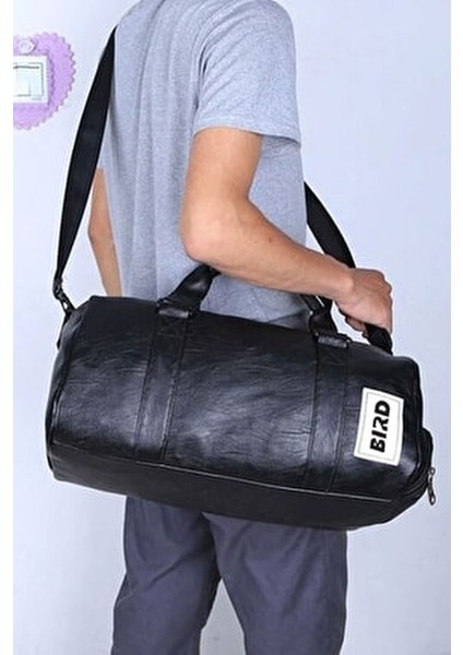 Unisex Su Geçirmez Profesyonel Siyah Spor Çantası - Fitness Sporcu Çantası No 19
