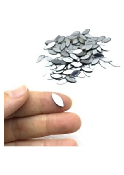5MMX12MM Oval Gümüş Renk Pleksi Yapışkanlı Mozaik Ayna 100 Adet fiyatları