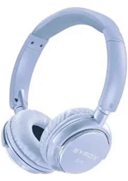 Hatalı S16 Kablosuz Kulaküstü Kulaklık Mavi Renk Mikrofonlu ve Çift Telefon Desteği