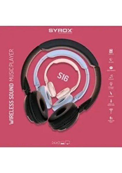 Hatalı S16 Kablosuz Kulaküstü Kulaklık Mavi Renk Mikrofonlu ve Çift Telefon Desteği fiyatları