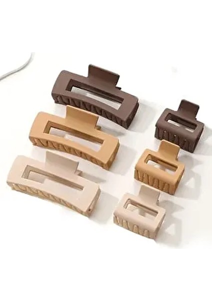 Kadın 6'lı Kahve Büyük Mandal Toka Seti