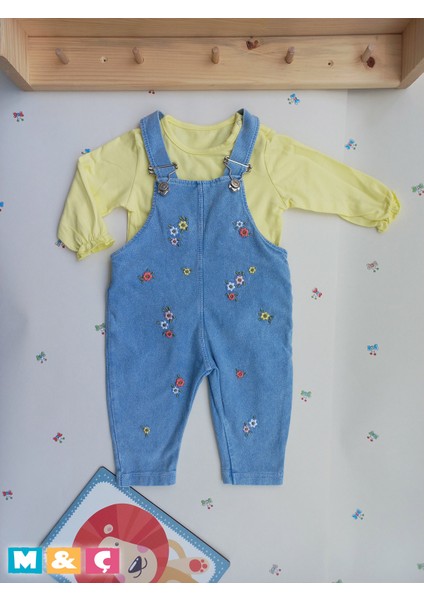 M.Ç Family Store Kiz Çocuk Jean Salopet 2' Li Kot Tulum Takim fiyatları