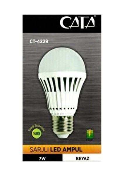 CT-4229 E27 Duylu Şarjlı 420 Lümen Beyaz LED Ampul 2 Li modelleri
